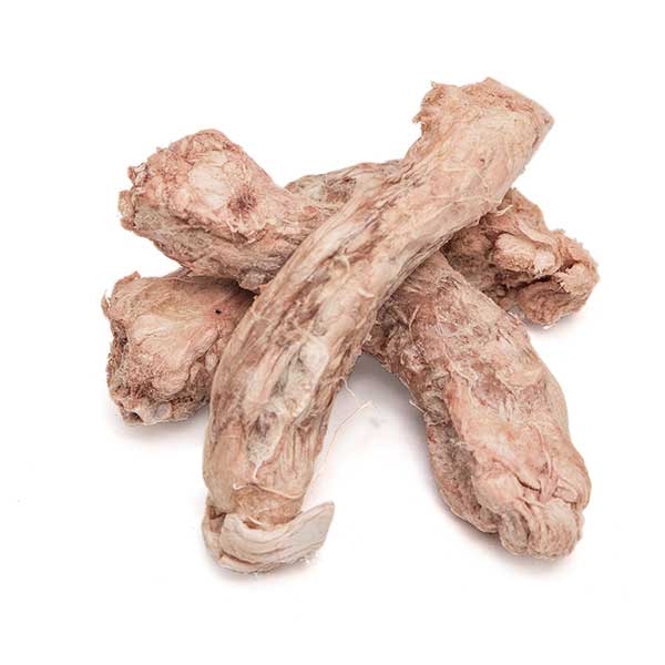 PetWell freeze-dried chicken necks crunchy dental treats for dogs pieces
